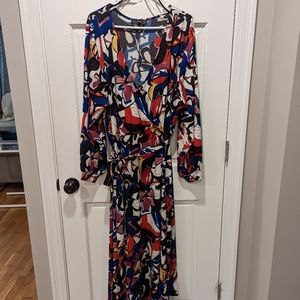 Eloquii Modern Maxi Dress with sleeves